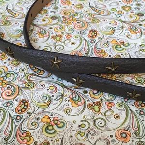 Michael Kors Gold Star Studded Skinny Belt